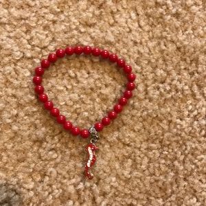 Red seahorse bracelet
